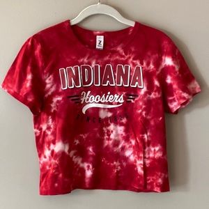Indiana University Hoosiers tie-dye top / T-shirt NWT, 100% cotton, Size Small